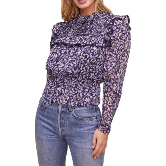 Astr The Label Alcott floral blouse top size Small - Picture 1 of 9